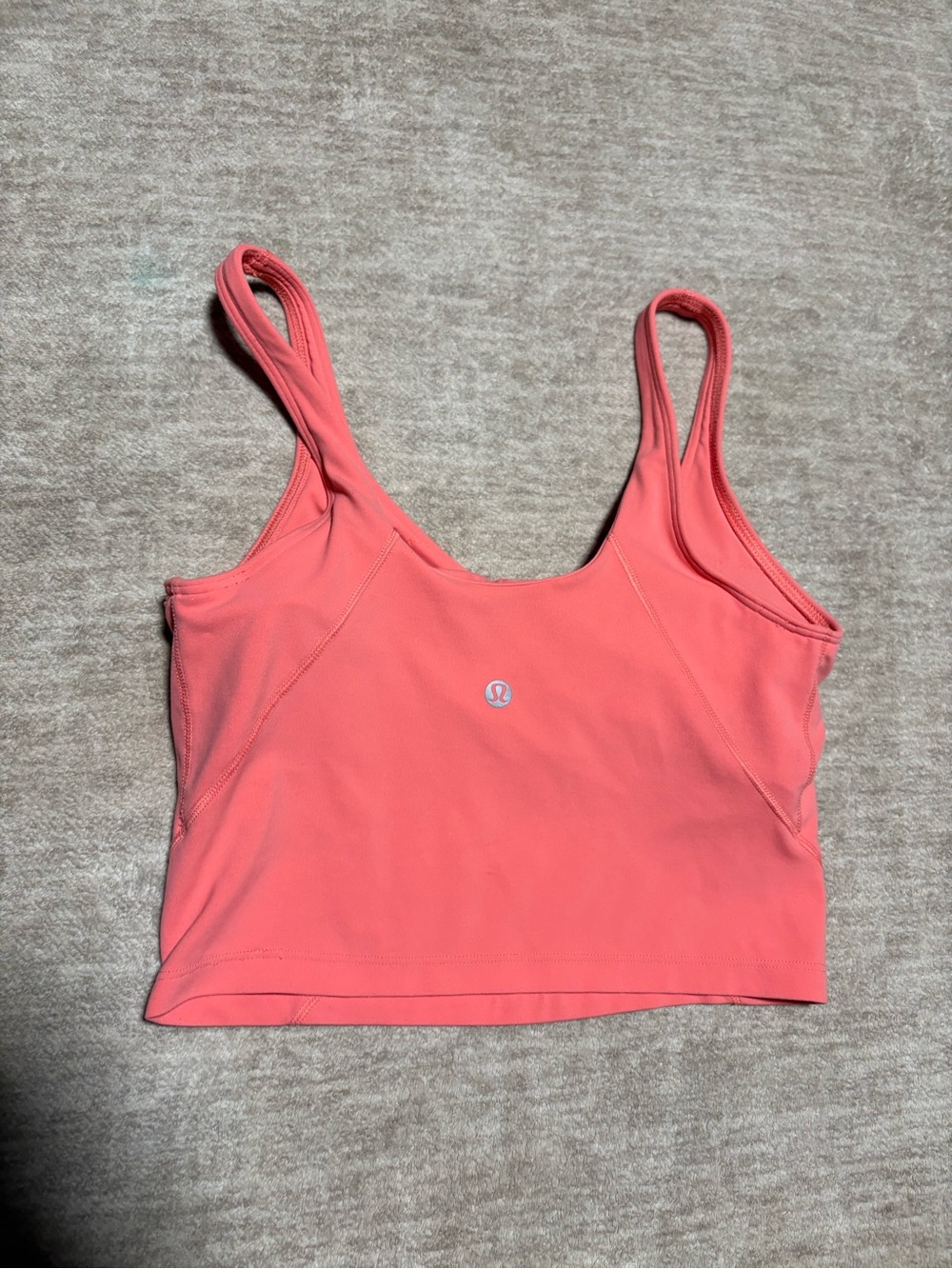 lululemon athletica Coral Pink Scoop-Back Sports Bra Top